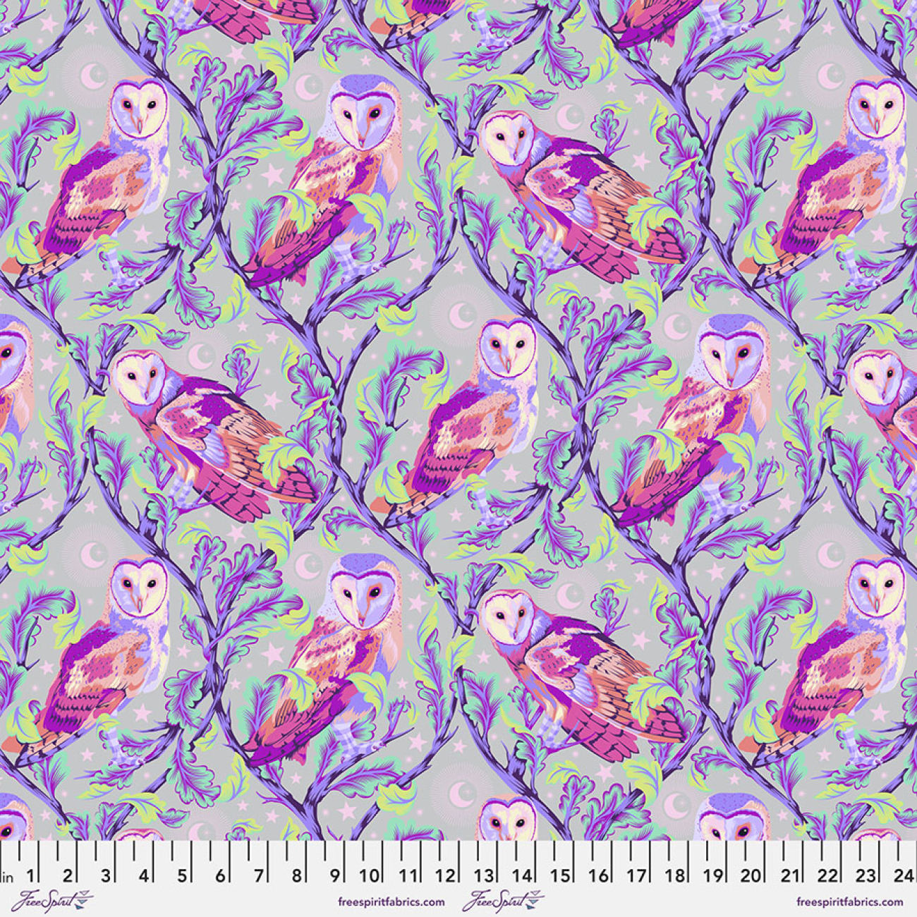 Tula Pink - Moon Garden - Night Owl Dusk